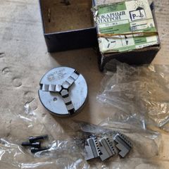 BISON-BIAL CT-80P Precision Lathe Chuck 80mm 3-Jaw Self-Centering New NOS 1983.
