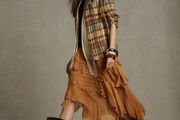 Zara Green, Brown, Yellow Ramie Striped Shirt Blouse