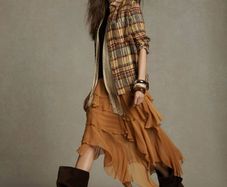 Zara Green, Brown, Yellow Ramie Striped Shirt Blouse