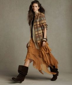 Zara Green, Brown, Yellow Ramie Striped Shirt Blouse