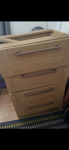 Fitted oak drawers