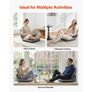 Floor Chair, 5 Adjustable Positions Folding Floor Gaming Chair with Ergonomic Back Support, Sturdy Metal Frame with Recycled Foam and Linen Fabric, Multifunctional for Reading, Relaxing, Gray Image 6