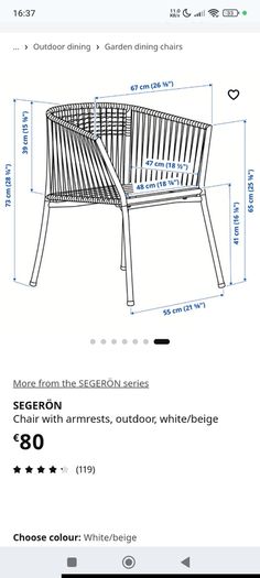 4 Ikea Chairs Outdoor/Garden