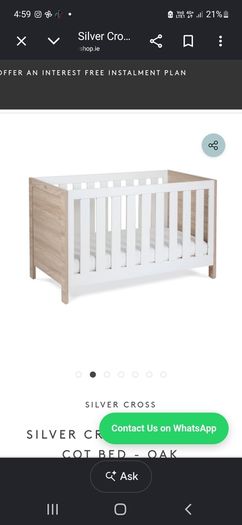 Silvercross cot/bed