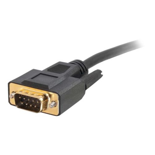 C2G Velocity DB9 Male to 3.5mm Male Adapter Cable - Serial cable - stereo mini jack (M) to DB-9 (M) - 50 cm - molded, thumbscrews - black