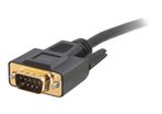 C2G Velocity DB9 Male to 3.5mm Male Adapter Cable - Serial cable - stereo mini jack (M) to DB-9 (M) - 50 cm - molded, thumbscrews - black