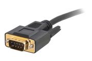C2G Velocity DB9 Male to 3.5mm Male Adapter Cable - Serial cable - stereo mini jack (M) to DB-9 (M) - 50 cm - molded, thumbscrews - black