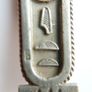 Vintage 925 Sterling Silver Egyptian Cartouche Design Charm pendant Hallmarked, and chain L 16" - 14,83g Image 5