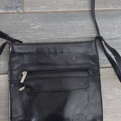 black leather cross body bag