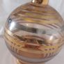 Fabulous Vintage Retro Mid-Century-Modern Small Pale Pink Glass Decanter with Gold and Silver Gilt Banding in a Lovely Spherical Shape, Irice, Czechoslovakia Image 4
