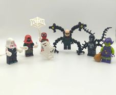 [6-Pack] Spider-Man Heroes & Villains Marvel Minifigure Bundle - Compatible with LEGO