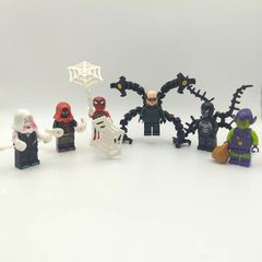 [6-Pack] Spider-Man Heroes & Villains Marvel Minifigure Bundle - Compatible with LEGO