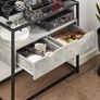 Console table  glass surface and 2 drawers for storage Image 4