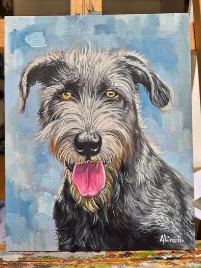 Irish Wolfhound - oil painting