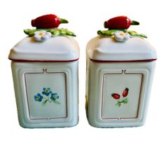 Vintage Villeroy and Boch Petit Fleur Canisters