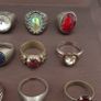 Lot of 15 Collectible Brass Rings Antique Style Mixed Stone Rings Image 9