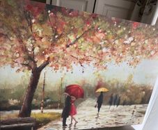 Autumn park Canvas Wall art