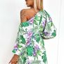 Floral Dress, Green And Purple Image 3