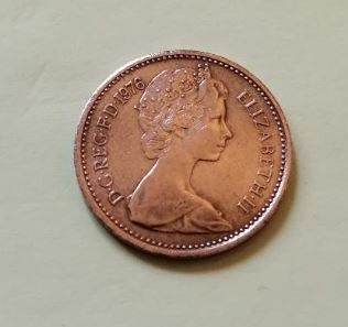 1976 Elizabeth II UK Half Penny for sale