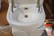 Arcade cloakroom basin with tap
