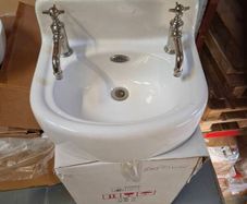 Arcade cloakroom basin with tap