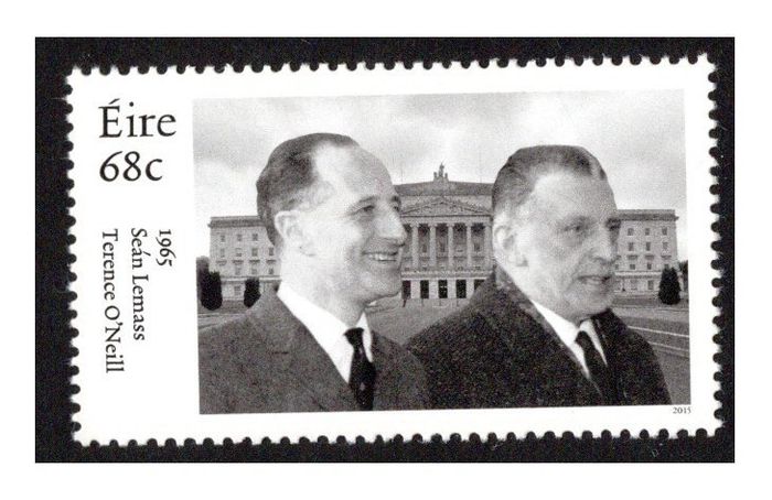 2015 Ireland 50th Anniversary of the Meeting of Sean Lemass and Terence O'Neill Commemorative Stamps Mint Never Hinged (MNH)