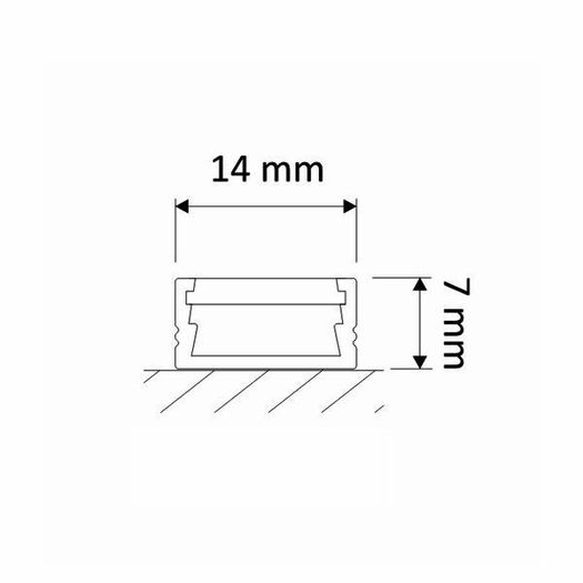 Mini U-Line Aluminum Profile