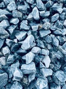 Icy blue stones, cobbles, pebbles, chippings
