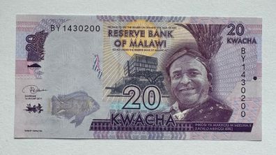 Malawi 20 Kwacha 2019 Banknote