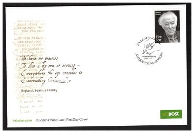 2014 Ireland Seamus Heaney Commemorative Stamp An Post First Day Cover (FDC)