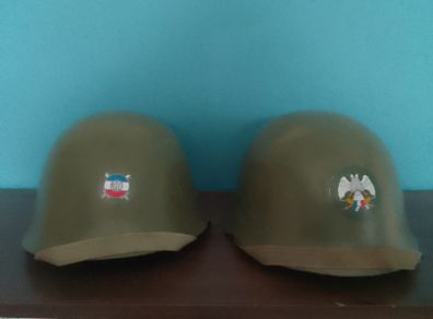 Army helmets
