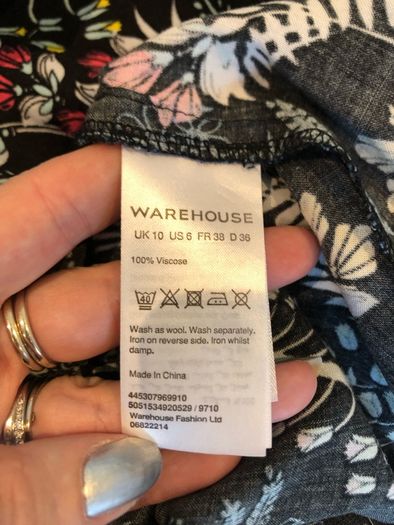 Warehouse multicoloured dress - sz 10
