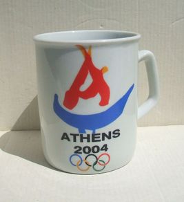 ATHENS 2004 OLYMPICS (games logo) - a porcelain souvenir/merchandise mug