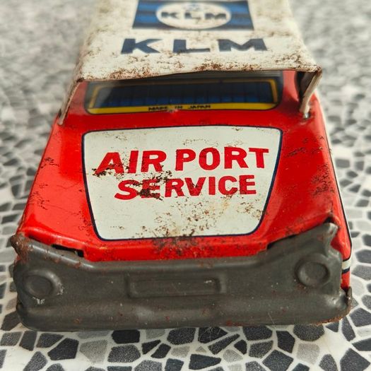 Vintage Tin Plate friction KLM Royal Dutch Airlines Airport Car