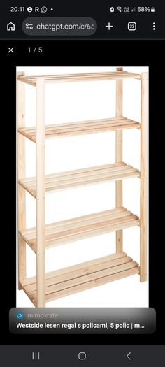 pine shelves