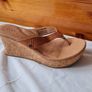 Ugg natassia wedge sandles Size 4 eu 37 tan in new condition Image 7