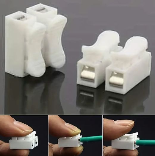 20 pcs Connectors Terminal Block Wire Splice Push Cable Push-In 2 Pin, No Electricity Needed, Flame-Retardant Cable Splice Connectors for LED Lights Free inspection