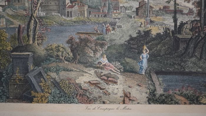 Pair of Larg Engravings after Nicolas Poussin