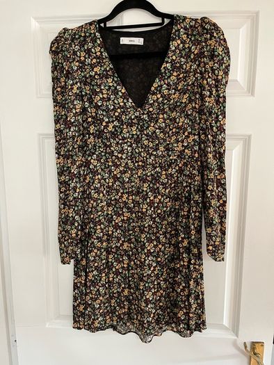 Mango v-neck mini dress