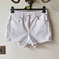 High waisted white shorts