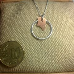 Sterling Silver, Copper and Ring Necklace