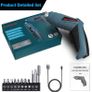 Cordless Screwdriver Tool Rotated 90 Degrees with Rechargeable Battery & LED Light for Home DIY (FREE POSTAGE) Image 4