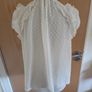 Zara cream dobby top uk10 Image 6