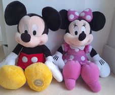 Mickey Mouse and Minnie Mouse soft toy