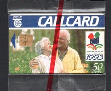 1993 Ireland 50 unit EC Year of the Elderly Front (Gemplus GEM1) Call Card Mint in Packaging. Telecom Eireann Card Number 1052