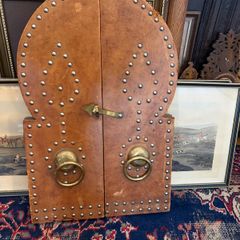 Moroccan Leather Vintage Mirror
