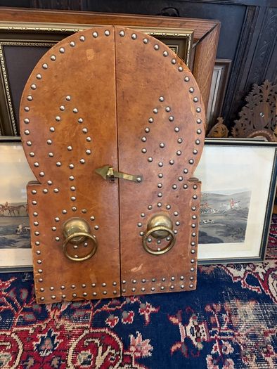Moroccan Leather Vintage Mirror