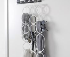 IKEA KOMPLEMENT Multi-use hanger, beige scarf, tie, accessory tidy