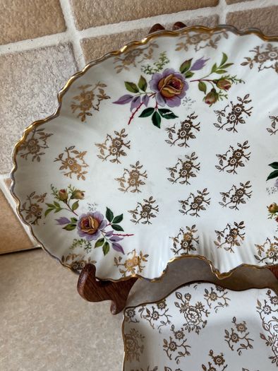 James Kent Sandwich Tray & Leaf shaped serving Dish