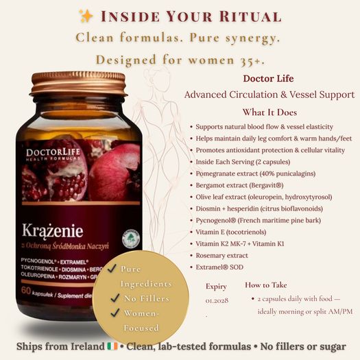 Circulation and Vessel Support for Women  Doctor Life Circulation | Premium Flow and Comfort Formula | 2028 Expiry | Ships from Ireland